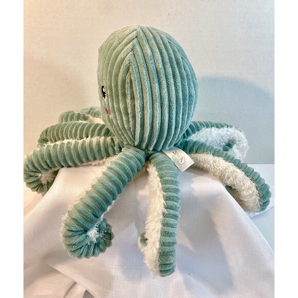 Octopus Plush Stuffed Animal Sea green Rattles Soft Spark  12 In - Picture 2 of 4